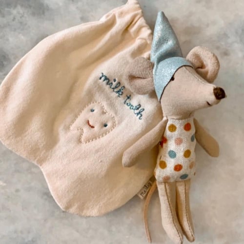 كيس الاسنان مع الفأر