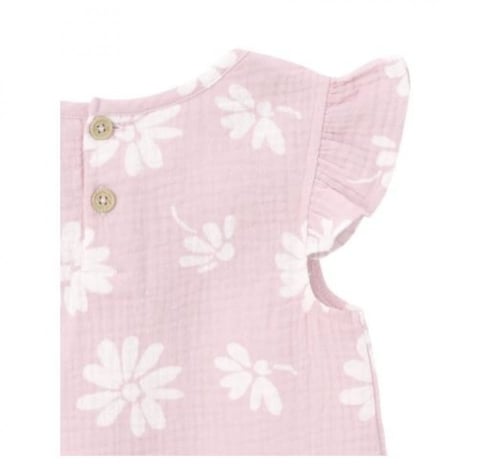 بلوزة بقماش الشاش ورد