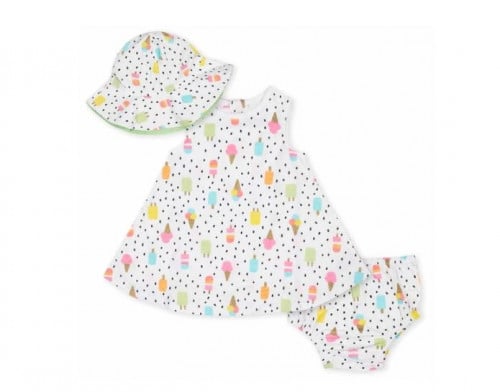 طقم فستان 3 قطع Ice Cream ماركة Gerber