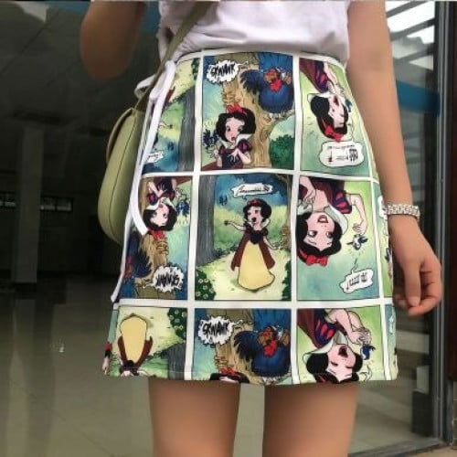 تنورة سنووايت ملون -فتيات - قماش الليكرا