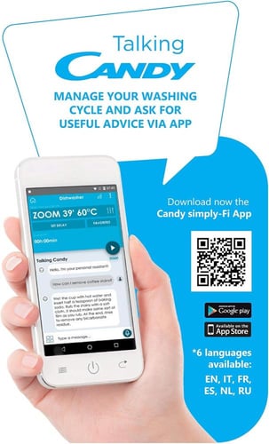 غسالة صحون 5 برامج 13 مكان كاندي واي فاي - فضي صنع...