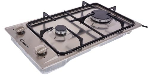 Candy 30cm Gas Hob, Steel, 2 Burners, Made in Ital...