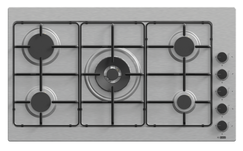 موقد بيلت ان 90 سم جل جينرال      5 عيون غاز لون س...