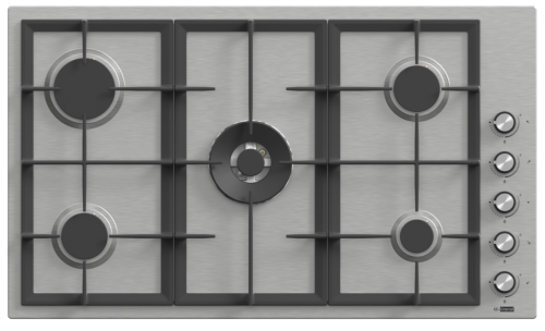 موقد بيلت ان 90 سم جل جينرال     5 عيون غاز لون ست...