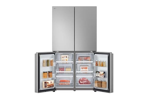 ثلاجة بابين جنبا الى جنب 27.2 قدم ال جي فضي انفرتي...