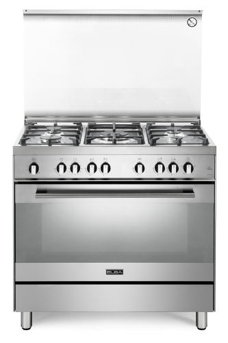 طباخ قائم 90 سم البا 5 عيون غاز 90 سم ستيل هيفي دي...