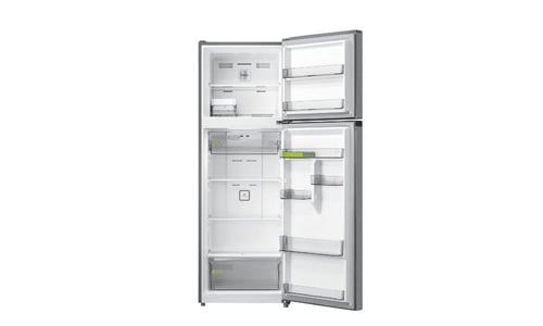 ثلاجة مع فريزر علوي 339.6 لتر 12 قدم ميديا فضي فضي...