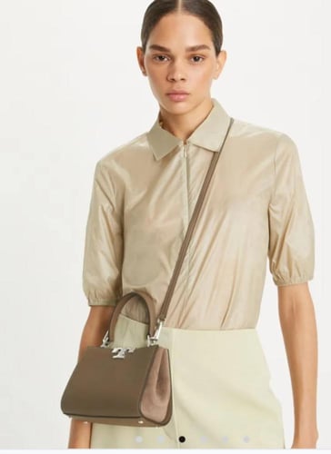 شنطة توري بورش MINI ELEANOR PEBBLED SATCHEL