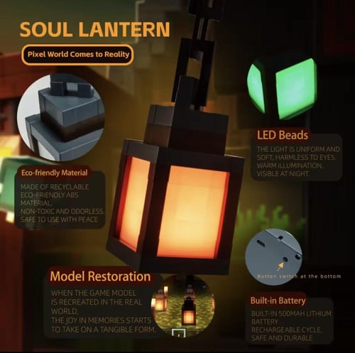 اضاءة سراج ماين كرافت مع سلسلة