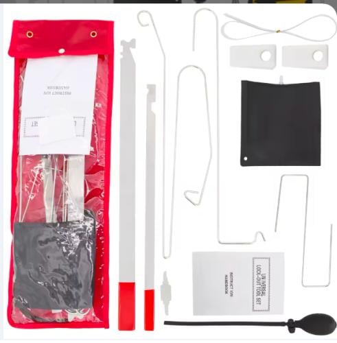 ادوات فتح الباب 11 قطعه . . اذا قفلت على المفتاح