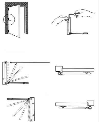 دفاشة باب سهلة الاستخدام والتركيب للون ستيل