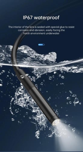 كميرا للاماكن الضيقه مع كشاف ليد على جوال الآيفون...