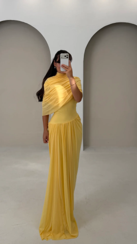 فستان ميموزا تل اصفر