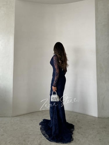 فستان سهره دانتيل كحلي