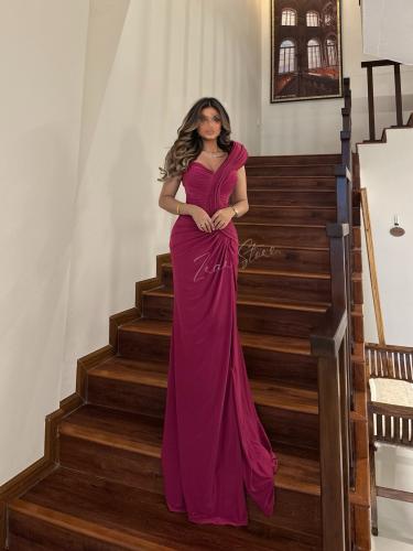 فستان سهرة ليكرا فوشي