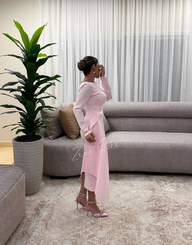 فستان وردي فاتح سكوبا powder pink