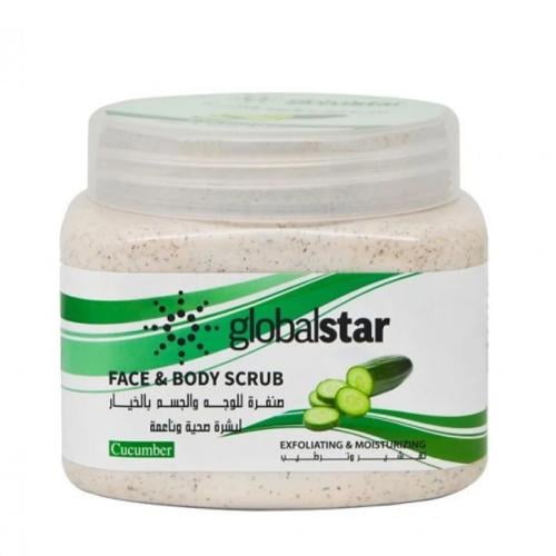 مقشر الوجه والجسم بالخيار من جلوبال ستار - 500 مل