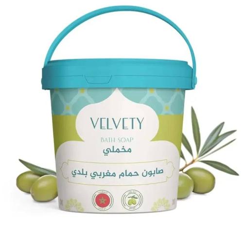 صابون حمام مغربي بزيت الزيتون من مخملي - 1000 غ