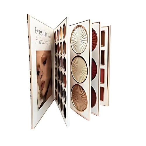 دفتر باليت 4 في 1 ظلال العيون + إضاءة + أحمر خدود...