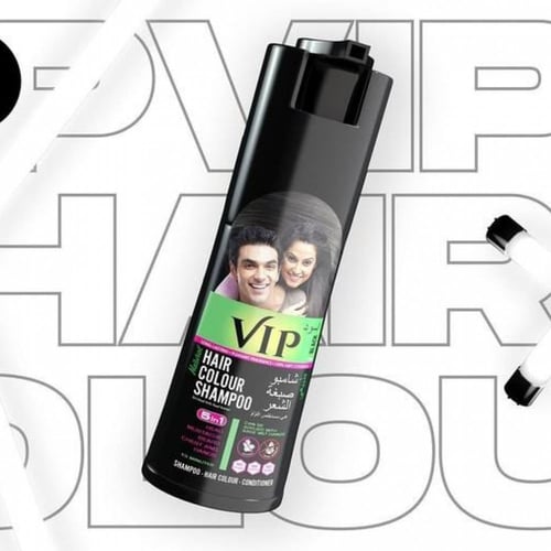 شامبو صبغ الشعر VIP في اي بي - 180مل - لون اسود