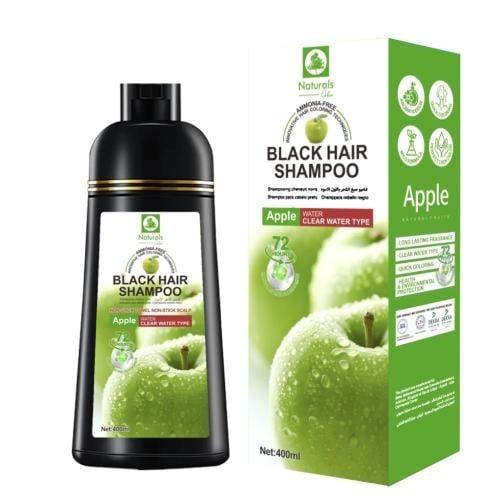 ناتشورال شامبو صبغة شعر بالتفاح 400 مل - لون أسود