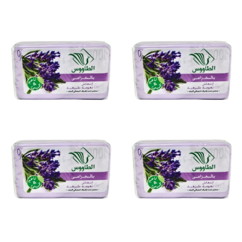 صابون الطاووس طبيعي بالخزامي - 4 قطع 125غ