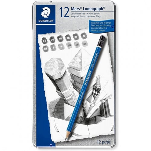 Staedtler Lumograph - طقم جرافيت من ١٢ قلم مختلف ا...
