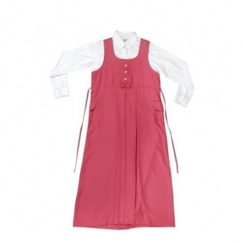 مريول ابتدائي وردي مقاس 42-50موديل 16