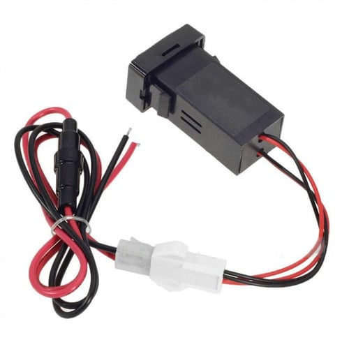 منفذين طبلون USB مستطيل بقوة 2.1A بغطاء مقاس 32