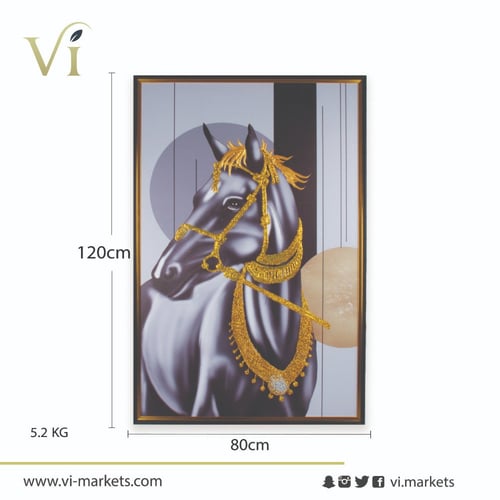 لوحة مودرن بإطارخشبي أسود