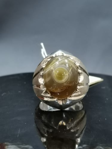 خاتم الفضة بحجر عقيق سليماني هندي بصياغة الأستاذ ا...