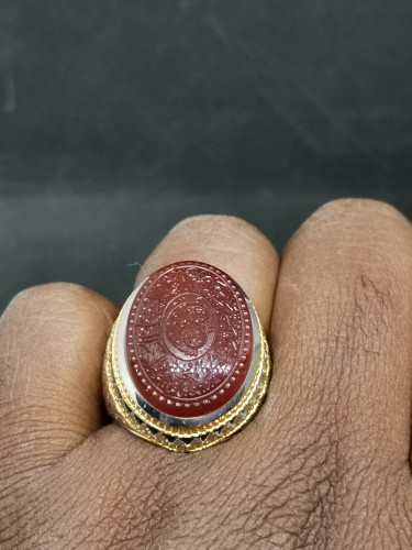 ضخاتم الفضة بحجر عقيق يماني منقوش بصياغة عباسي عيا...