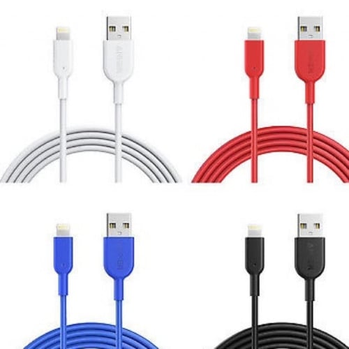 سلك شاحن انكر للايفون مقاوم للقطع مصنوع من الالياف...