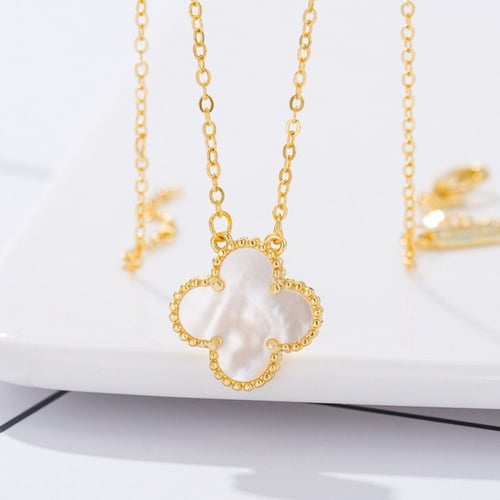 سلسال فان كليف ابيض وردة كلوفر دبل فيس