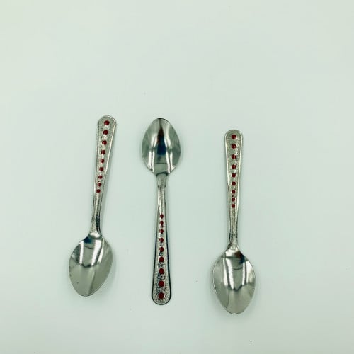 ملاعق شاي نقطة احمر