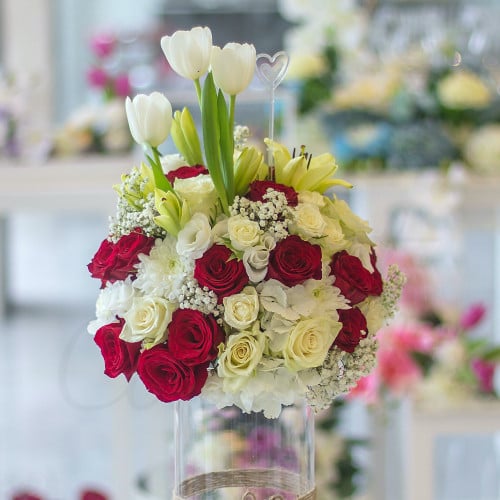 باقة مزيج الورد