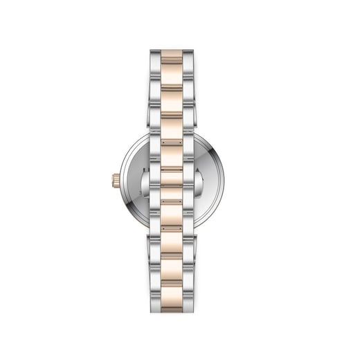 ساعة نسائية انديرا استيل بلون فضي و روز قولد