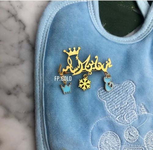 بروش مطلي ذهب و3 فصوص