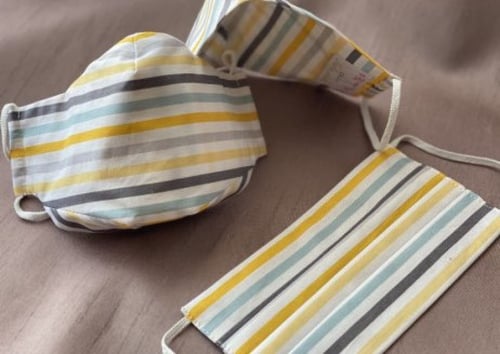 كمامة قماشية مخططة رقم #74