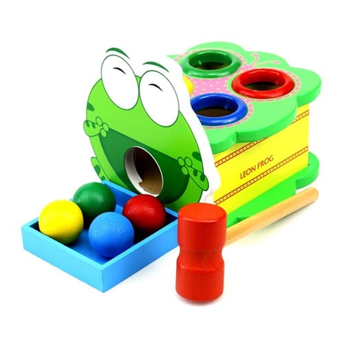 المطرقة والكرات الخشبية للاطفال