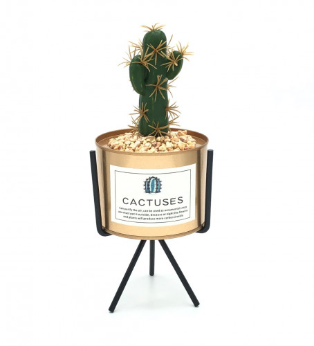 تحفة نحاسية بقاعدة ثلاثية (شجرة صبار)