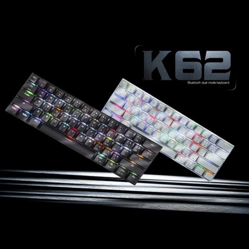 كيبورد الألعاب MOTOSPEED CK62 White RGB - تصميم مد...