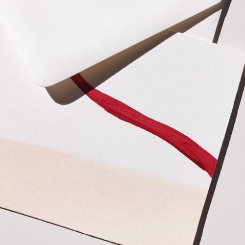 بطاقة تهنئة مرسومة باليد- ألوان متداخلة