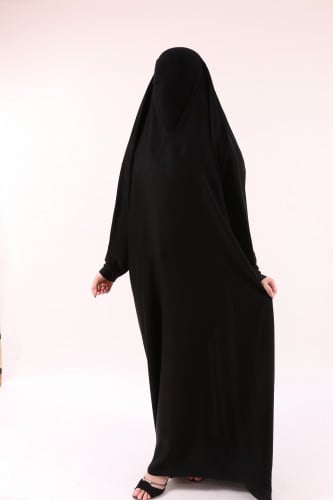 0020عبايه راس نص بشت بلاك بيري