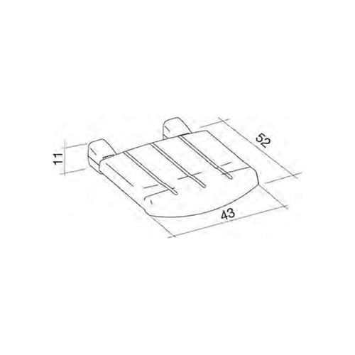 كرسي شاور معلق مبطن مربع PRC-WS-E-B