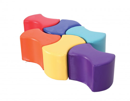 طقم جلسة 6 قطع ملون