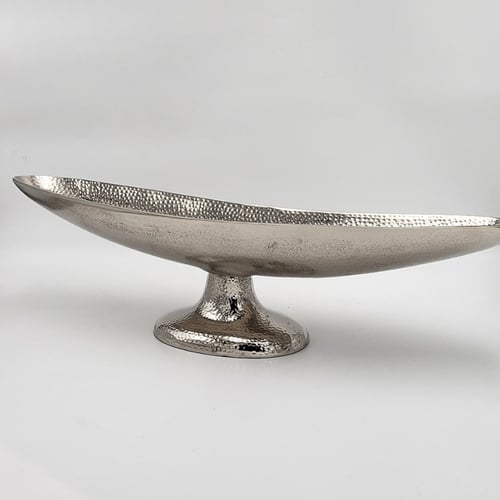 وعاء تقديم ستيل فضي فاخر بشكل بيضاوي تصميم نيو كلا...