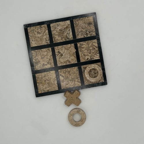 لعبة إكس أو من الرخام الطبيعي – خيار ديكور فاخر -...