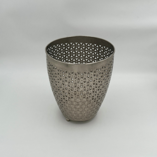 سلة مهملات نيو كلاسيك – ستيل فضي بنقوش فاخرة