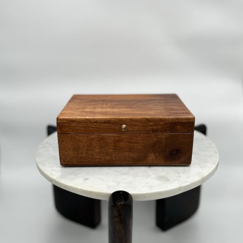 طقم صناديق خشب مانجو طبيعي للزينة والتخزين - طقم ص...